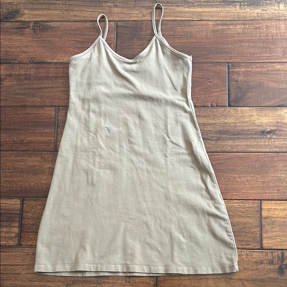 Pull&Bear Taupe Spaghetti Strap Mini Dress